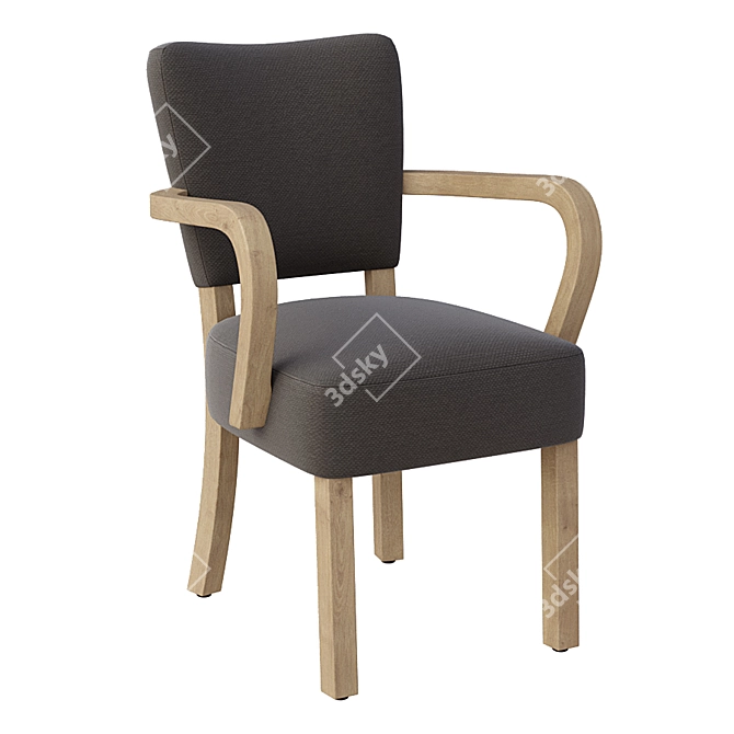 Elegant Irvington Carver Chair 3D model image 1