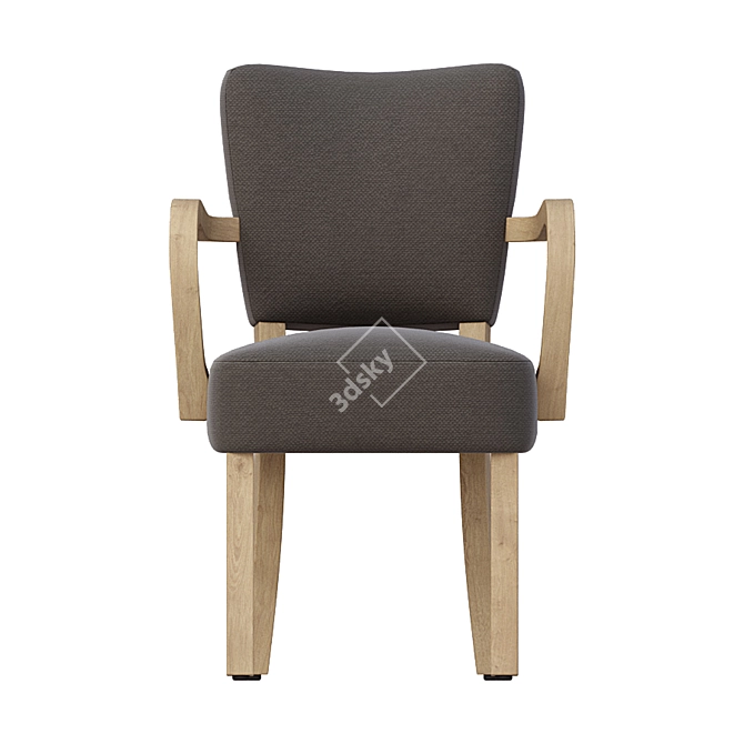 Elegant Irvington Carver Chair 3D model image 3