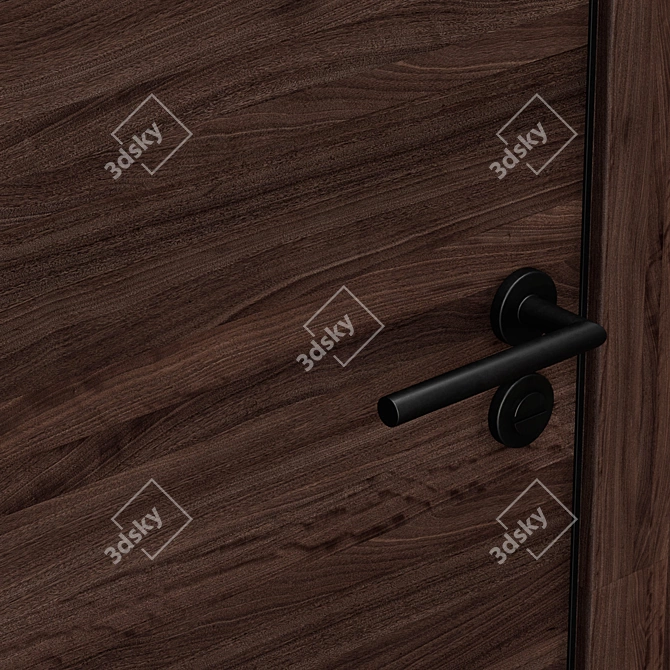 Modern Metal-Edged Interior Doors 3D model image 2