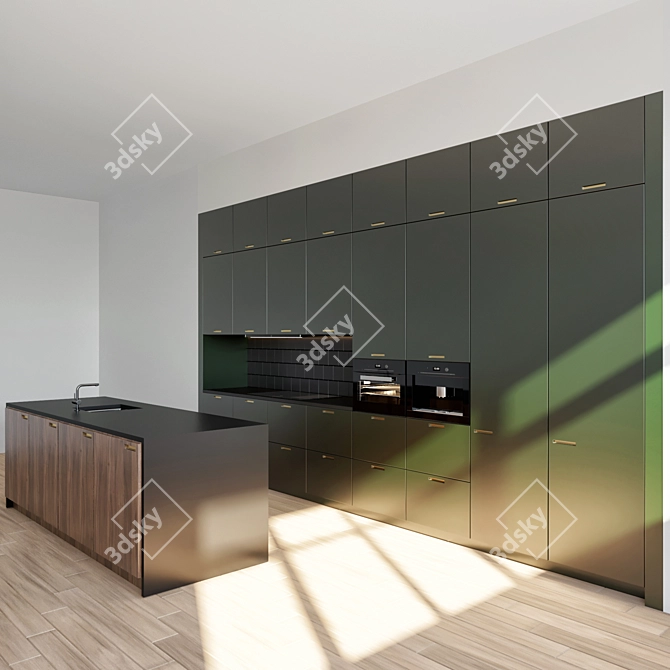 Stylish Kitchen Solution 3D model image 2