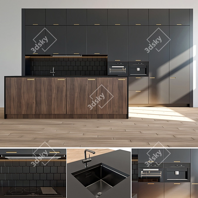 Stylish Kitchen Solution 3D model image 3