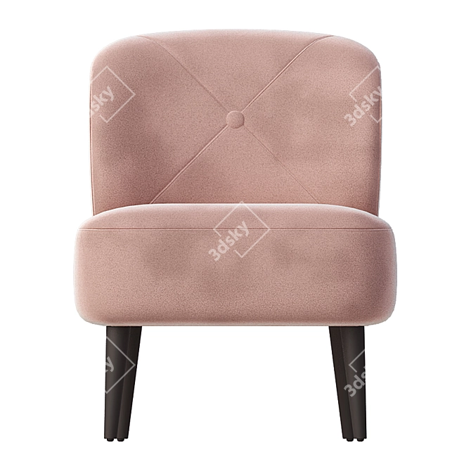 Modern Polygon Accent Chair - Sleek Design 3D model image 3