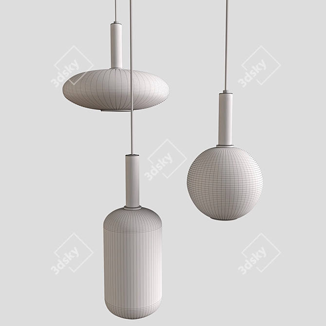 Scandinavian Chic Pendant Lights 3D model image 2