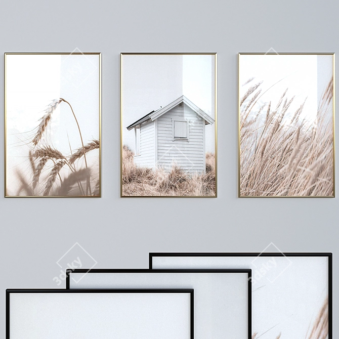 Elegant Frame Canvas Print 3D model image 1