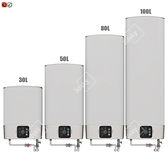 ARISTON ABS Velis EVO PW: Efficient Water Heater Set 3D model image 1