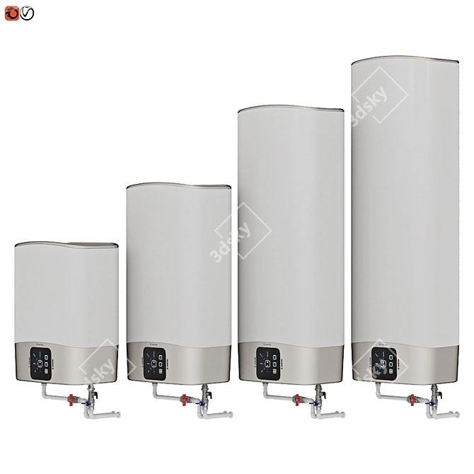 ARISTON ABS Velis EVO PW: Efficient Water Heater Set 3D model image 2