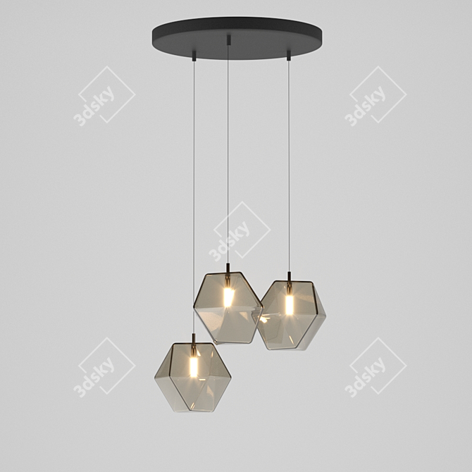 Elegant Glow Pendant Lamp 3D model image 1