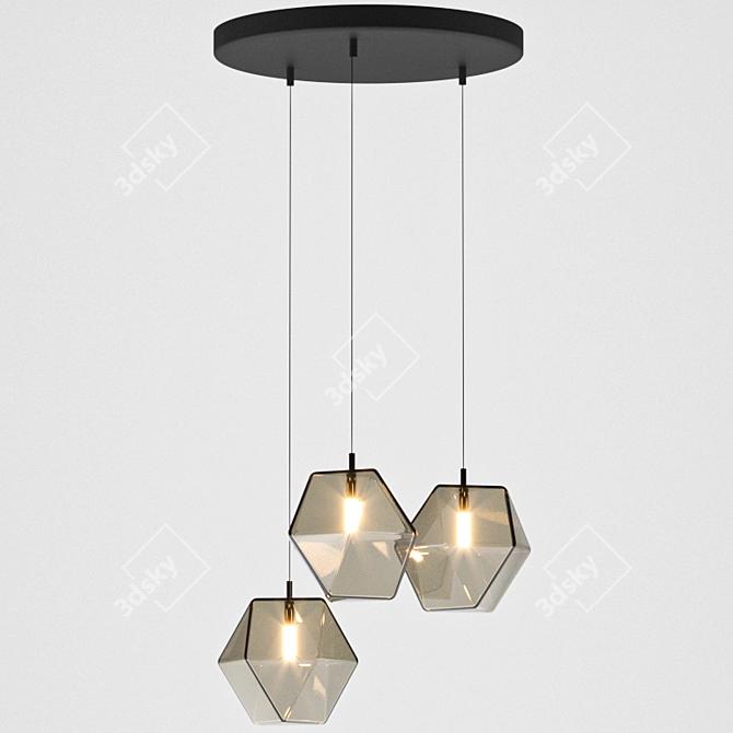 Elegant Glow Pendant Lamp 3D model image 3