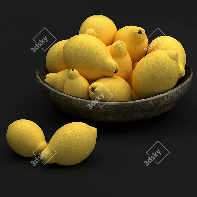 Citrus Bliss: Exquisite Lime Décor 3D model image 1