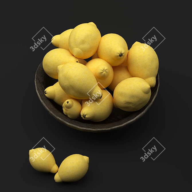 Citrus Bliss: Exquisite Lime Décor 3D model image 2