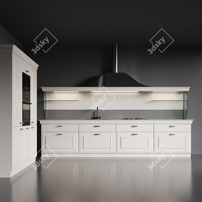 Elegant Kitchen Set 3D model image 2