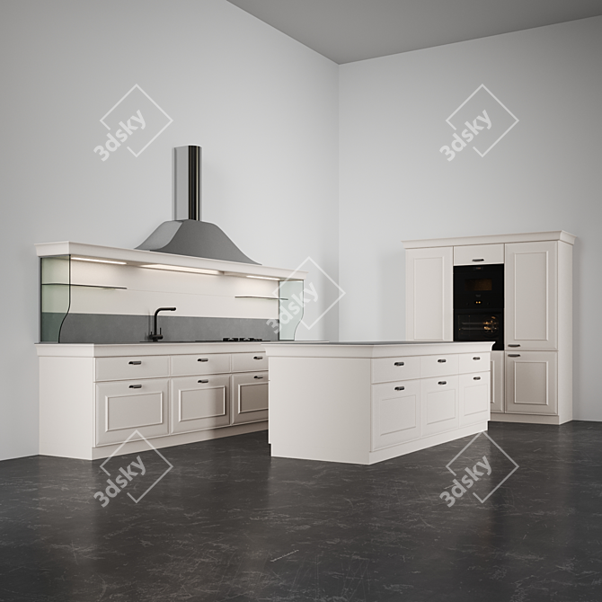 Elegant Kitchen Set 3D model image 6