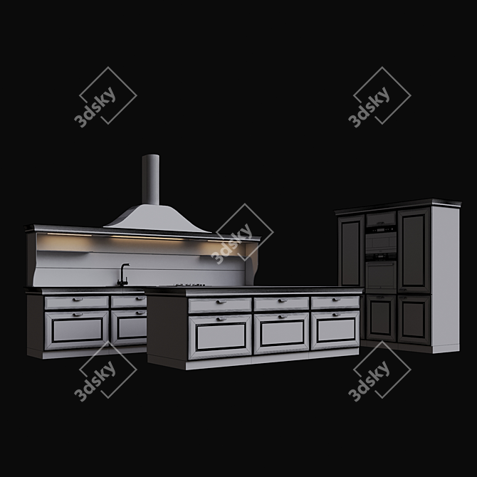 Elegant Kitchen Set 3D model image 8