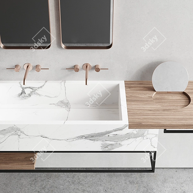 Italgraniti ACQUA B Vanity Set 3D model image 3