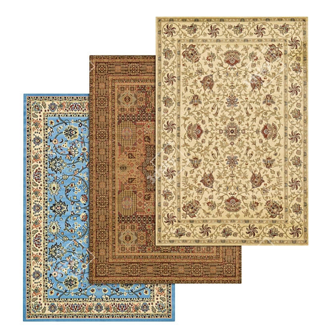 High-Quality Carpet Set 3D model image 1