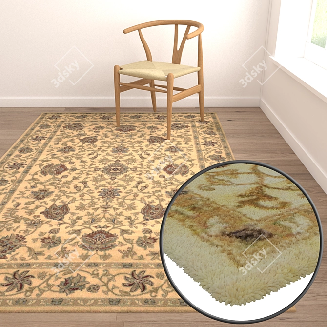 High-Quality Carpet Set 3D model image 5