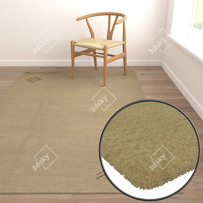 Luxury Carpet Set: High-Quality Textures for Versatile Use 3D model image 5