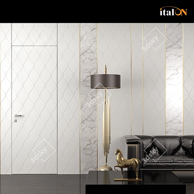 Flow Wave Wall Panels (Large) 3D model image 2