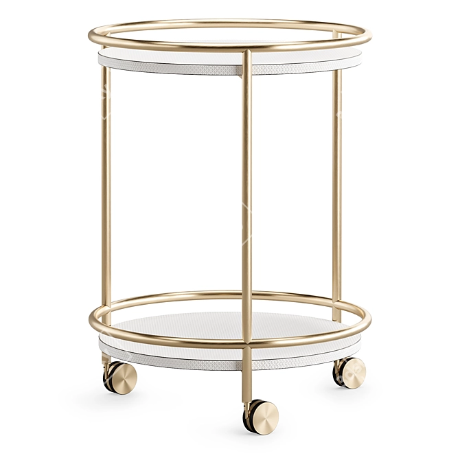 Giobagnara Round Trolleys - Stylish Small Table 3D model image 1