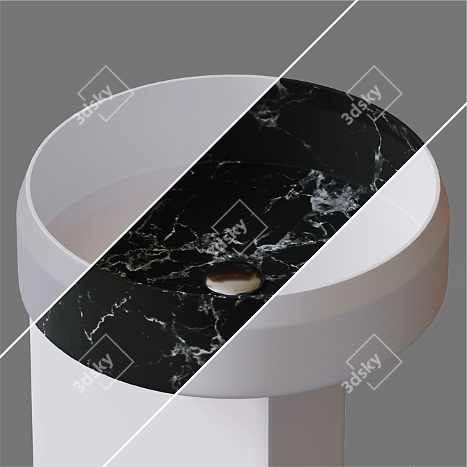 LARIANA Freestanding Washbasin & FEZ-2 Mixer 3D model image 2