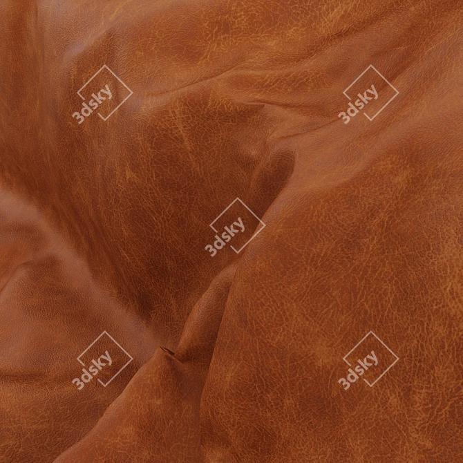  Textured Leather Fabric: Versatile & High-Quality 3D model image 1