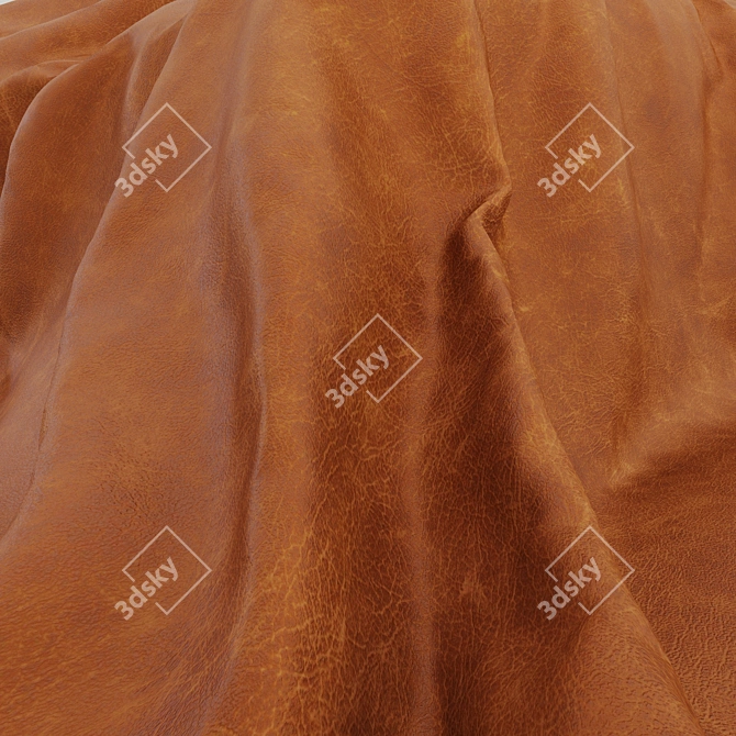  Textured Leather Fabric: Versatile & High-Quality 3D model image 2