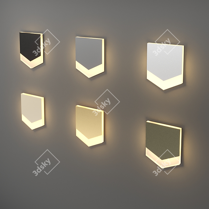 Sleek Alum Staircase Light 3D model image 1