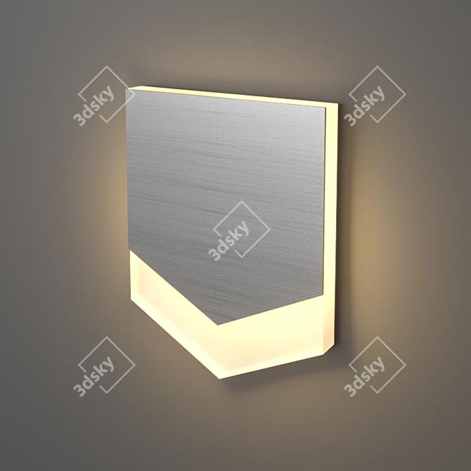 Sleek Alum Staircase Light 3D model image 2