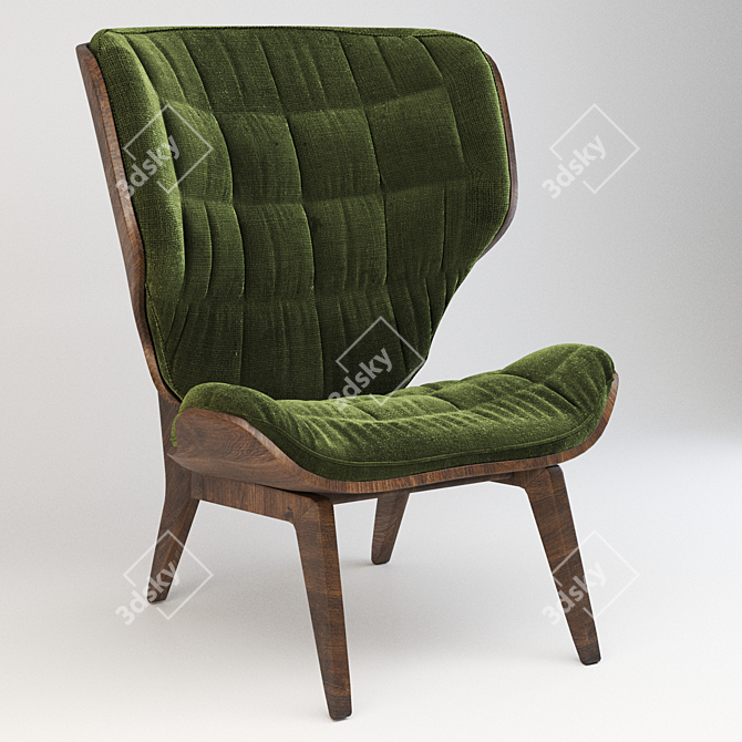 Modern Den Wing Chair 3D model image 1