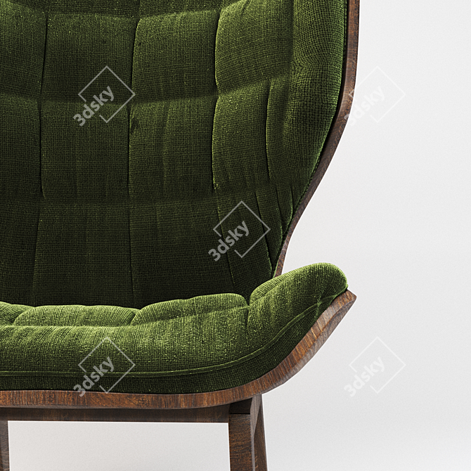 Modern Den Wing Chair 3D model image 2