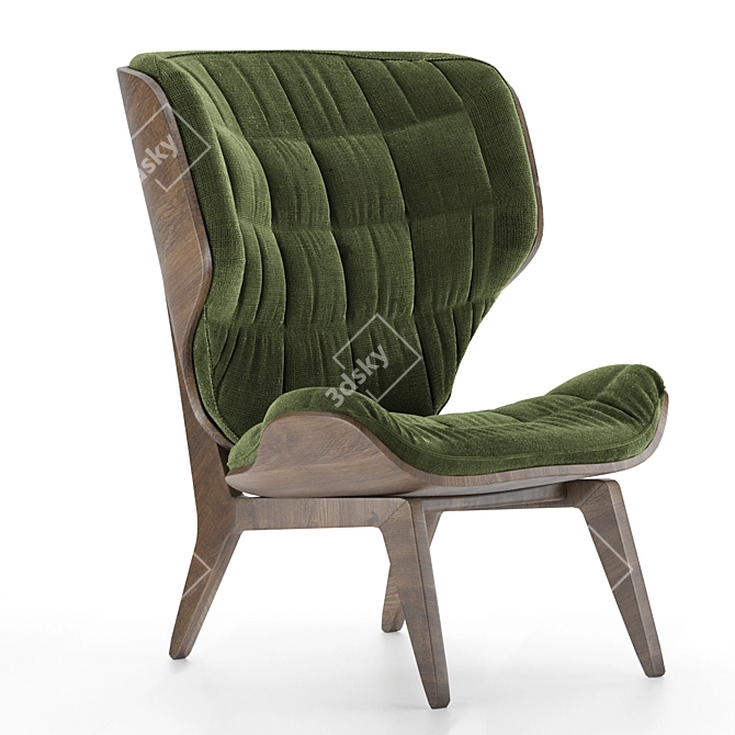 Modern Den Wing Chair 3D model image 3