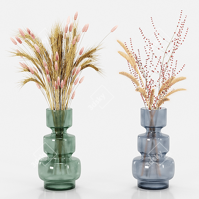 Reflex Murano Enea Glass Vase Set - Decorate with Style 3D model image 4