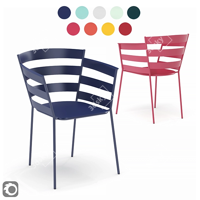 Sleek Archirivolto-Fermob Chair 3D model image 1