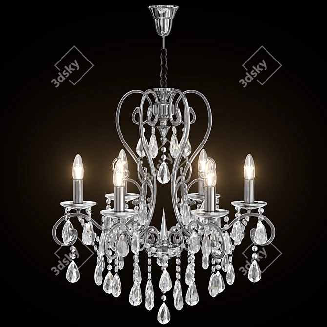 Elegant Chiaro Suzanne Chandelier 3D model image 1