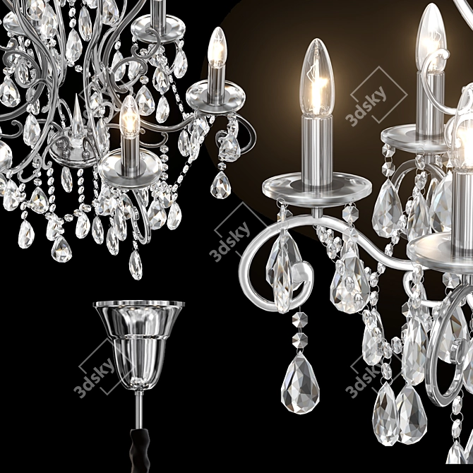 Elegant Chiaro Suzanne Chandelier 3D model image 3