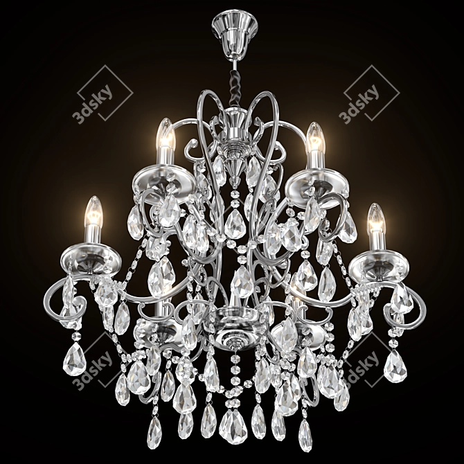 Elegant Chiaro Suzanne Chandelier 3D model image 4