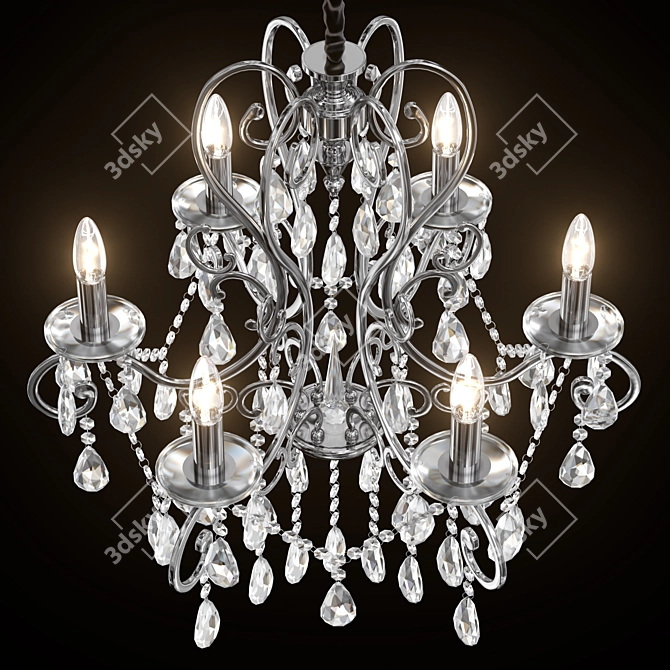 Elegant Chiaro Suzanne Chandelier 3D model image 5