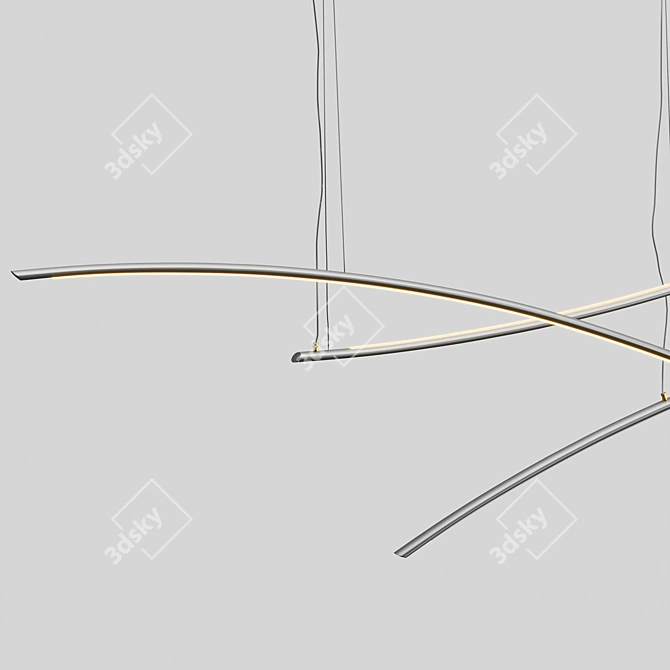 Elegant Katana Ceiling Lamp by Cattelan Italia 3D model image 3