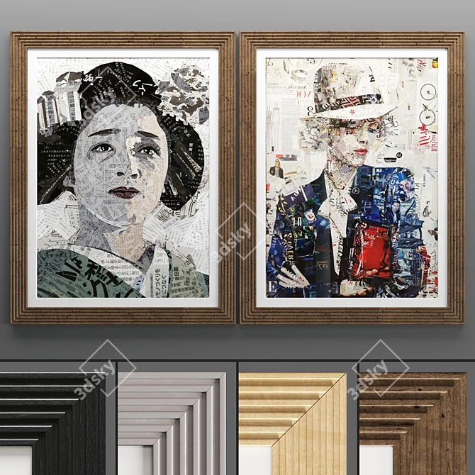 Art Frame 613: 2 Frames 4 Texture 3D model image 1