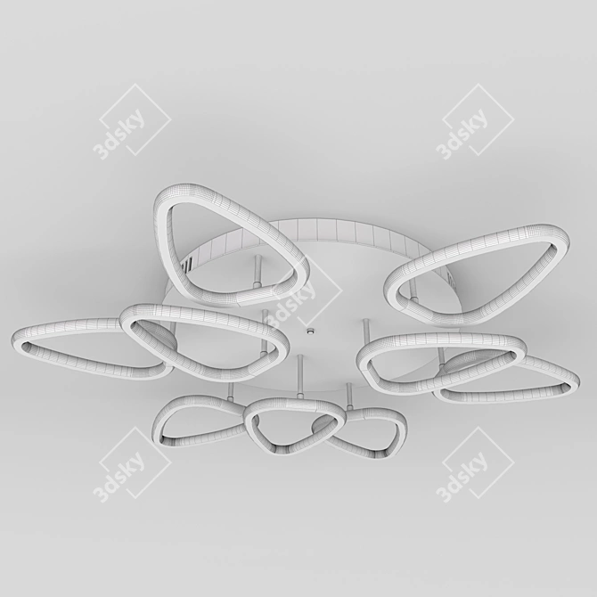 Baltic Style Florina LED Chandelier 3D model image 3