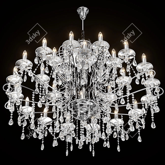 Luxury Chiaro Suzanne Chandelier 3D model image 2