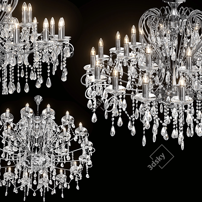 Luxury Chiaro Suzanne Chandelier 3D model image 3