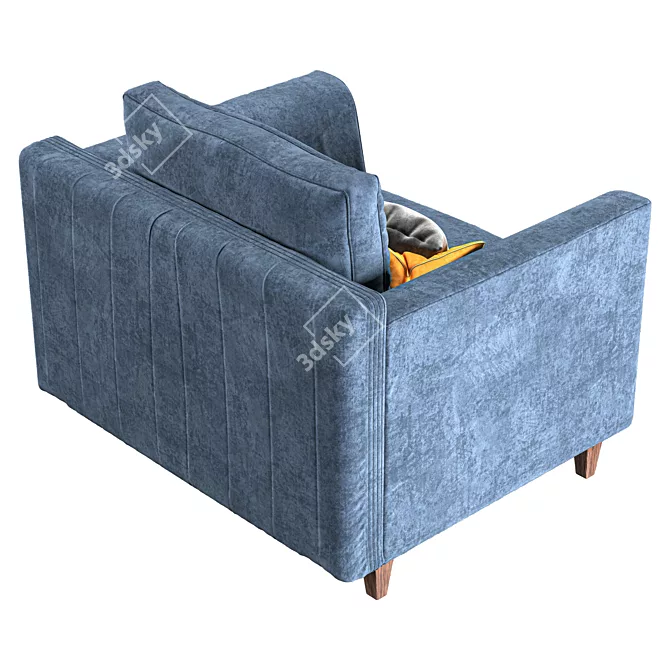 Stylish Single Seater Sofa 3D model image 8