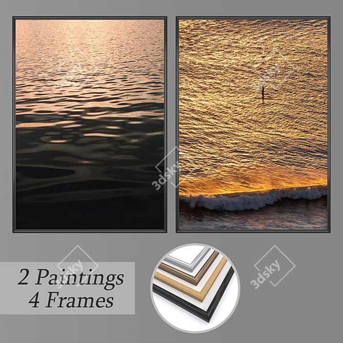 Elegant Wall Art Set 3D model image 1