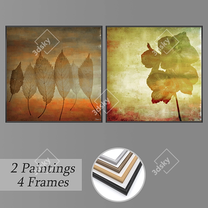 Elegant Wall Art Set: No. 2704 3D model image 1