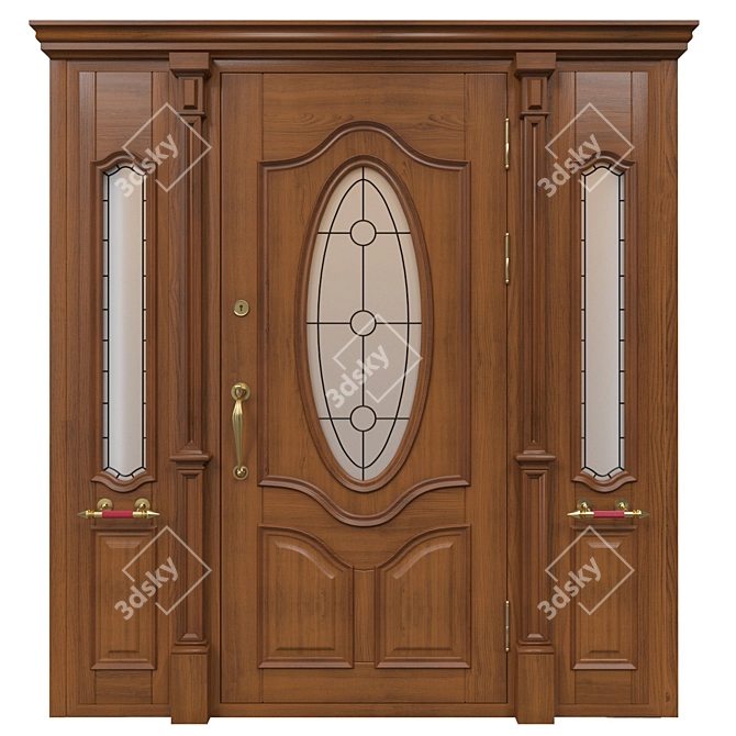 Title: Classic 3D Door - 1900mm H x 2100mm - 3D Max & Obj (MTL) 3D model image 1