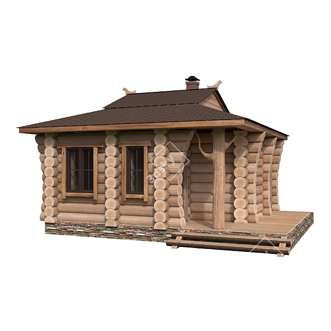 Enchanting Sauna Retreat 3D model image 1