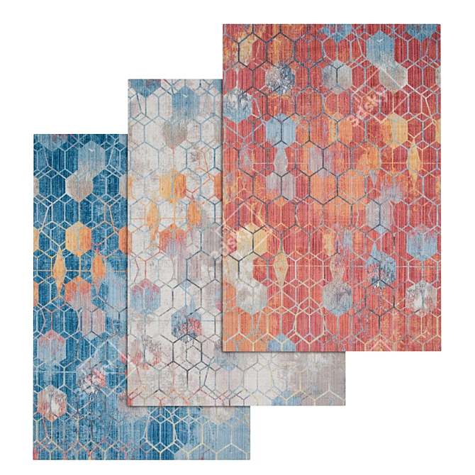 Luxury Carpet Set: High-Quality Textures for Versatile Perspectives 3D model image 1