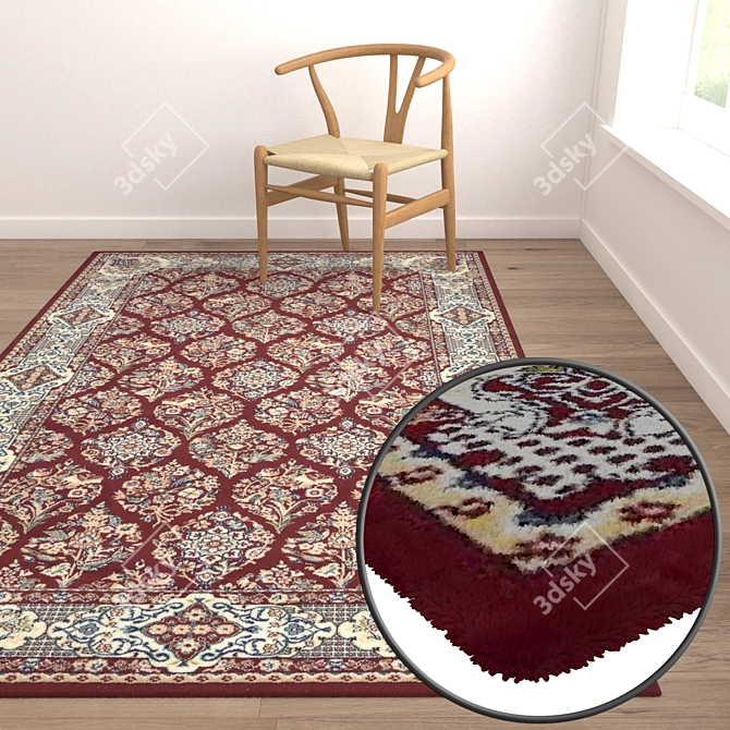 Luxurious Carpet Set - High-Quality Textures 3D model image 5