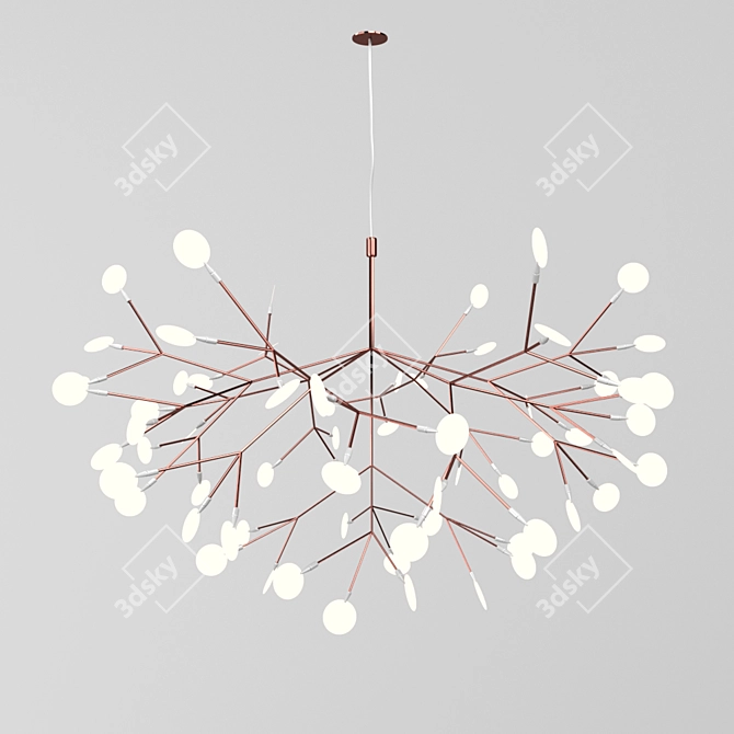 Contemporary Pendant Chandelier - Stylish Lighting Fixture 3D model image 1